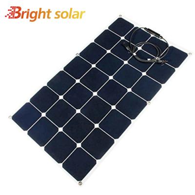 China Bright Performance Solar Canvas Semi Output Power Flexible Solar Panel 80w Sunpower For Boat Caravan for sale