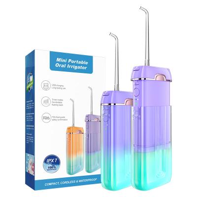 China Teeth Flosser 140ml Tank Dental Cleaning Teeth Effectively Cleaning Anti Bacteria Rechargeable Dental Oral Irrigator Water Flosser Electric Waterproof Absmini Easy Travel for sale