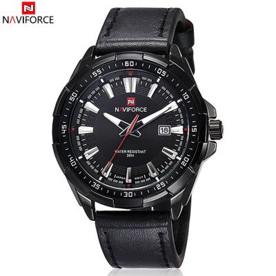 China Good Price 9056 Date Colors China Factory NAVIFORCE Mens Military Leather Watches 4 Automatic Casual Sport Water Resistant Watches for sale