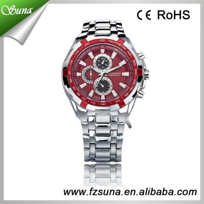 China 2014 New Products Stainless Steel Strap Men Curren Watch Water Resistant for sale