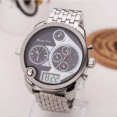 China Big Discount Fashion Day/Date Plus Size Men's Watches for sale