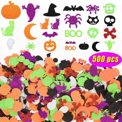 China Foam Stickers 600 PCS Glitter Halloween Foam Stickers, Halloween Gifts For Kids DIY Halloween Crafts Stickers for sale