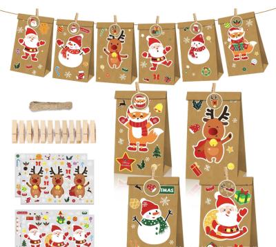 China Classic Christmas Holiday Variety Wrapping Paper Gift Bags Classic Christmas Holiday Variety Wrapping Paper Gift Bags Bulk with Christmas Prints Christmas Candy Bags, Candy Box Gift holiday feast for sale