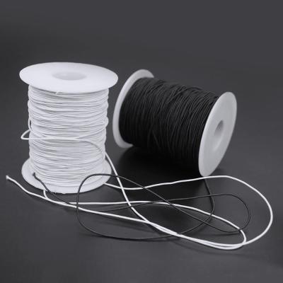 China 2 Roll 0.8mm Elastic Elastic Cord Beading Wire Stretch String Craft Rope For Jewelry Making Bracelet Beading White And Black for sale