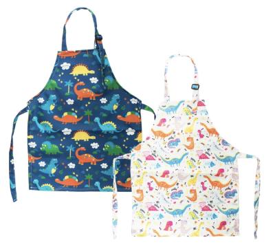 China Unique Design 2 Pack Kid Apron Kids Painting Art Apron Dinosaur Apron For Toddlers Ages 6-12 for sale