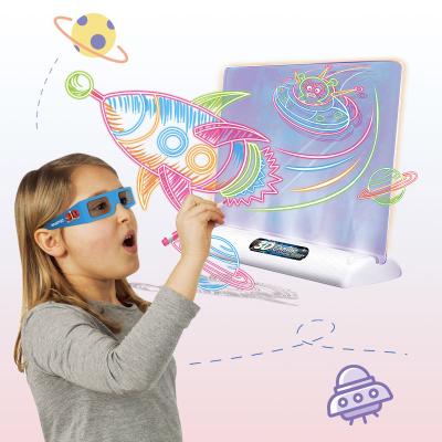 China Kid Light Drawing 3D LED VR Drawing Board DIY Toys Kids Educational Graffiti Painting Luminous Drawing Protection for sale