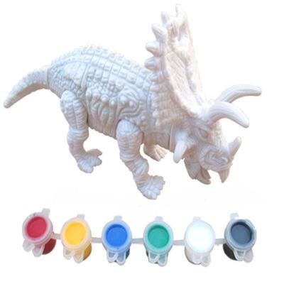 China 3D Art Painting Dinosaurs For Kids DIY Graffiti Toys - Decorate Your Own 2 Solid Dinosaur Crafts for sale