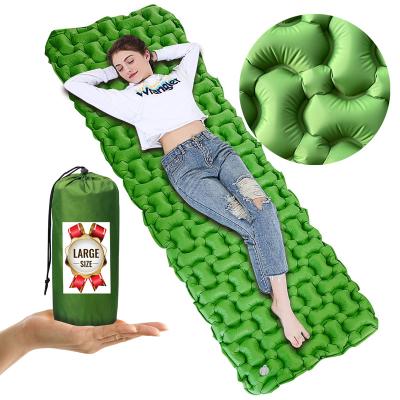 China Camping Mattress To Increase RTS Summer Camp Ultralight Inflatable Sleep Mat Inflated Outdoor Sleep Pad With Built-in Pump for sale