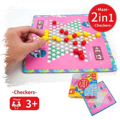 China Eco-friendly and Recycle Chinese Miniwhale Brand Custom Role Playing Games Checker and Printable Maze for Adult Children for sale