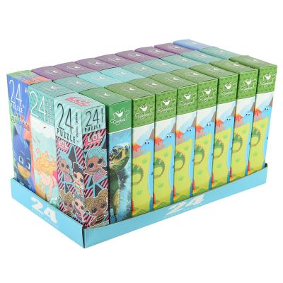 China Custom Wholesale Eco-friendly Paper Materia 24 48 100 Pieces Puzzle Paper Cardboard Boy And Girls Kids Jigsaw Puzzles For 3 4 5 6 Years Old for sale