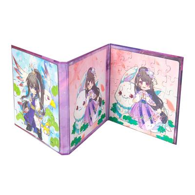 China Competitive Price Magnetic Jigsaw Puzzle Low Price Custom Made Sublimation Paper Eco-Friendly Magnetic Materia Games Board Books for sale