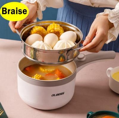 China Popular Easily Cleaned Soup Noodle Cooking Portable Household Mini Electric Hot Pot Travel Pot Kitchen Cookware for sale