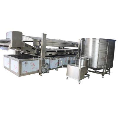 China Automatic Continuous Gas Frying Machine Full Automatic Industrial Frying Machine Potato Chips Deep Fryer Continuous Conveyor Automatic Belt Snacks Frying Machine for sale