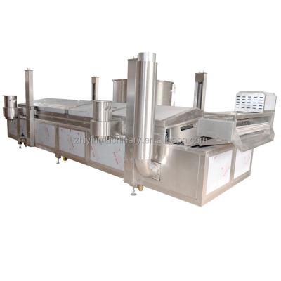 China Automatic Continuous Gas Frying Machine Namkeen Automatic Continuous Snack Frying Machine Fish Ball Frying Machine Gas Heating Industrial Food Fryer for sale