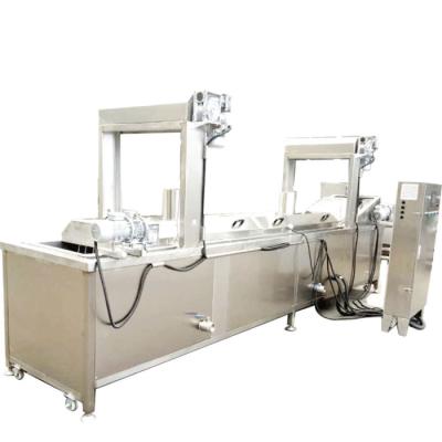 China Automatic Continuous Gas Frying Machine 304 Stainless Steel Automatic Potato Chips Continuous Frying Machine Electric Heating Snack Production Line for sale