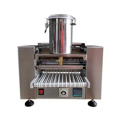 China Full Automatic Pan Halberd Skin Machine Egg Dumpling Roll Roll Towel Thousand Layer High Yield Cake Peel Machine Commercial Spring Rolls for sale