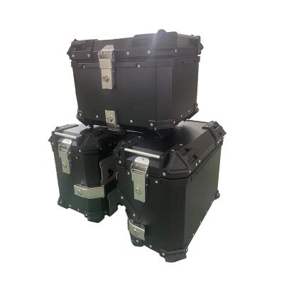 China Waterproof Black Silver Side Box And Rear Trunk Aluminum Alloy Box Motorcycle Top Waterproof Case for sale