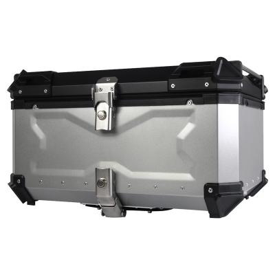 China New Black X Design Motorcycle Tail Box Light Waterproof Aluminum Top Case 100L Scooter Delivery Box for sale