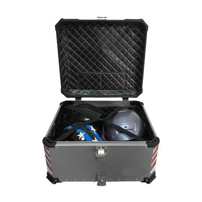 China Waterproof Large Capacity 100L Aluminum Alloy Motorcycle Top Case Rear Trunk Tail Boxes for sale