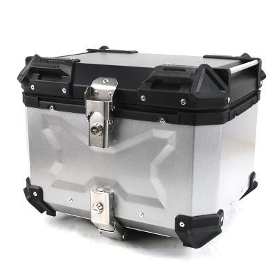 China Large Capacity 45L Motorcycle Aluminum Alloy Waterproof Black Upper Trunk Tail Box Rear Box For BMW for sale