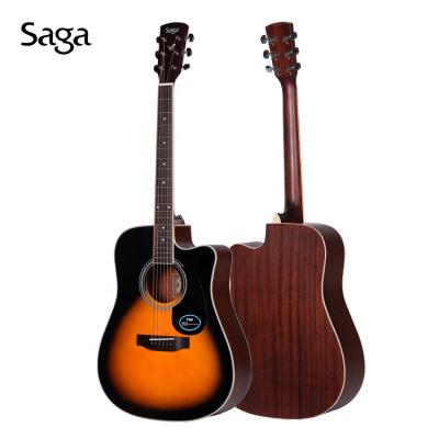 China Sapele SAGA OEM Flawless Classical Acoustic Guitar 40/36 Inch Inlay Slick Fingerboard Wholesale High Quality With Very Cheap Price for sale