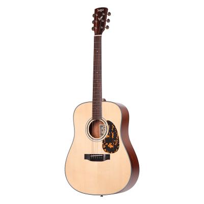 China Hot selling SAGA light 41 inch olid high quality professional cut acoustic guitar mahogany handmade mahogany top prices from serieswholesale for sale