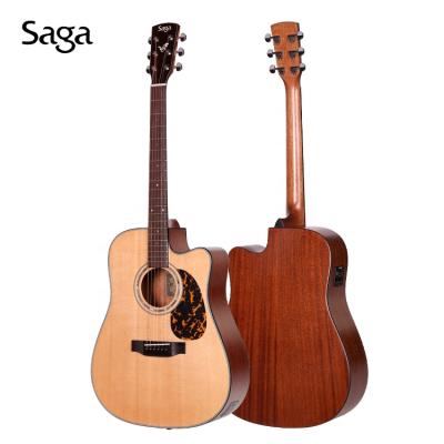 China SAGA OEM Lightweight High Quality Stringed Professional Multicolor Instrument 40 Inch New Cheap Electric Guitar With Matching Accessories for sale