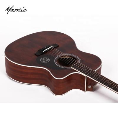 China Wholesale Price Solid Sapele Oriental Matte Sapele 41 Inch Stringed Cheap Acoustic Bass Guitar With Tuners for sale