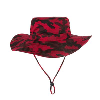 China High Quality Fisherman Striped Fishing Straw Hat Bucket Hat Factory Camouflage Protective Women UPF 50+ Sun Men for sale