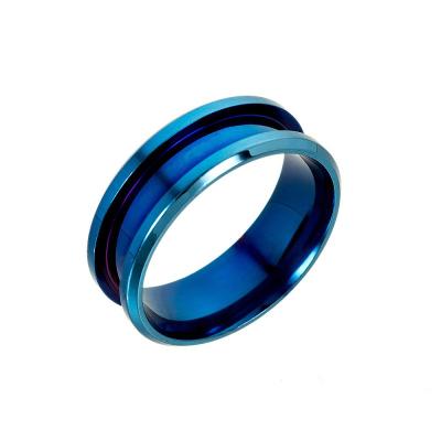 China CLASSIC Ring Blank Standing Men And Women'S Ring Jewelry Wholesale Titanium Steel Rings for sale