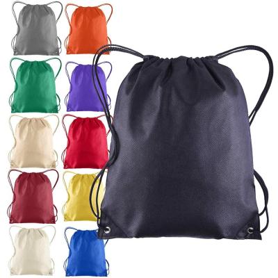 China Custom 2021 Factory Logo Rope Handle Sports Rope 210D Polyester Drawstring Bag Printing Suction String Bag For Promotional for sale