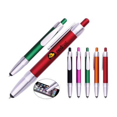 China Promotional Hot Selling Professional Pen Good Quality 4 in 1 Push Window Advertising Grease Pull Out Banner Pen with Custom Logo for sale