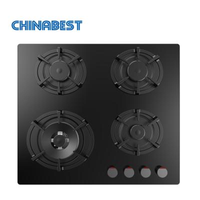 China High Quality Cast Iron Ceramic/Glass Pan Support Gas Hob Stove 4 Burners for sale