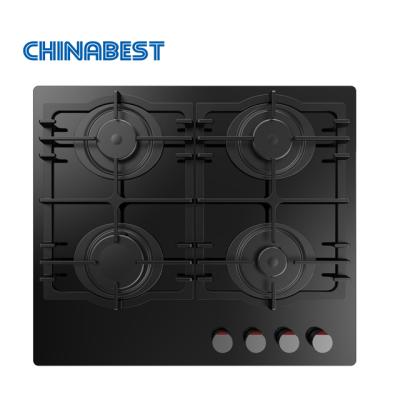 China Ceramic / Glass 4 Burner High Quality Cast Iron Built In Gas Hob for sale