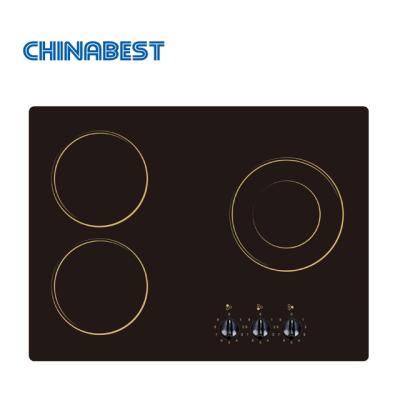 China Ceramic / Glass High Quality Tempered Glass 3 Zone Cooking Electric Cooking Stove for sale