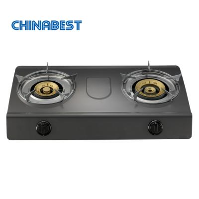 China Chinabest Good Quality 2 Burner Tabletop Gas Stove Gas Hob Steel High End Gas Cooker for sale