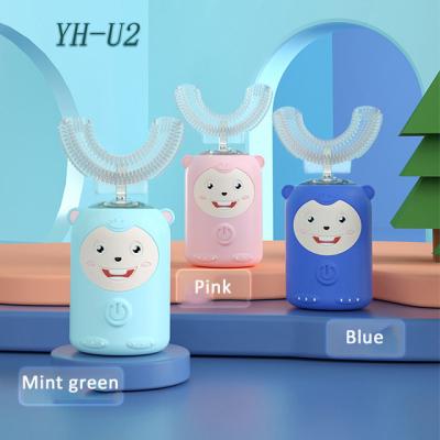 China U Shaped Cute Electric Brush Electric Head Silicone Kids Toothbrush for sale