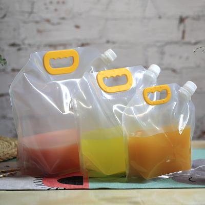 China Custom Barrier Transparencies Stand Up Plastic Beverage Package Pouch With Spout for sale