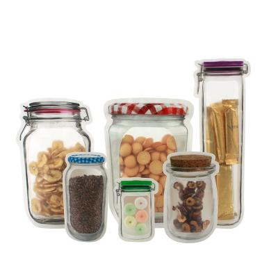 China Wholesale Moisture Proof Plastic Laminated Mason Jar Bag, Special Shaped Candy Pouch Mason Jar Bag for sale