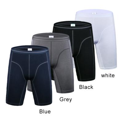 China [Drop Shipping] Wholesale Underwear Men's Breathable Boxer Briefs Long Leg 95% Cotton 5% Spandex Breathable for sale