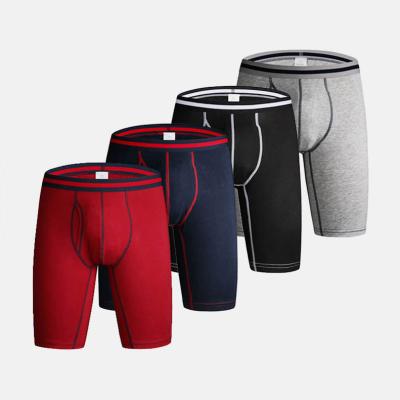 China Breathable Drop Shipping Breathable Short Boxer Briefs Sport Mens Front Opening 95% Cotton 5% Spandex for sale