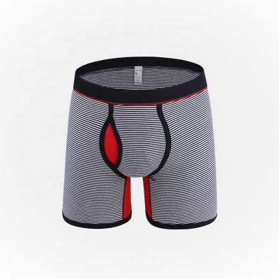 China LARGE Breathable Plus Size Underwear Boxers With Stripes Pants Mens Boxer Briefs for sale