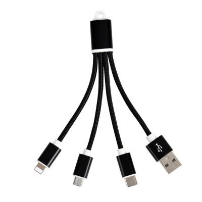 China Type C Type C Amazone Hot Seller Charging USB Keychain Short Micro Short Type Charging 3 In 1 Cable for sale