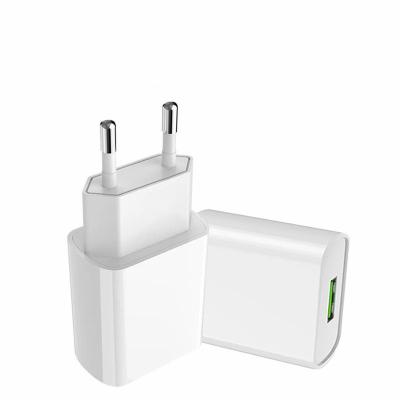 China Mobile Phone Single USB Port Wall Adapter QC3.0 Mobile Phone Quick USB Charger Adapter for sale