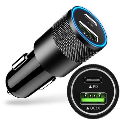 China OEM Amazon Product Car Accessories 12V QC3.0 Type C 20W Quick Phone Car Charger OEM Amazone Fast Charger for sale