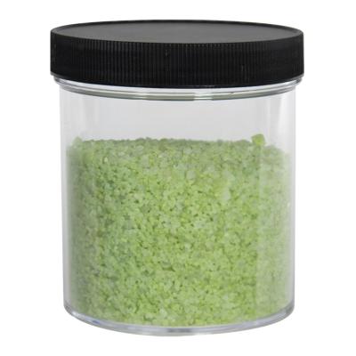 China BEAUTY PACK 16 oz. Clear Polystyrene Straight Sided Jar With Black Cap 89-400 16 Oz Plastic Jars With Lids for sale