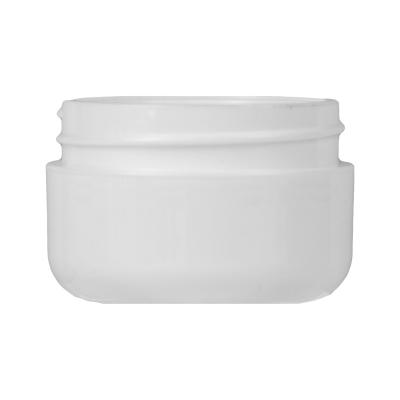 China Personal Care Plastic Jars , White Wall Straight Double Sided Polypropylene Jars Use To Hold Many Face And Body Care Products for sale