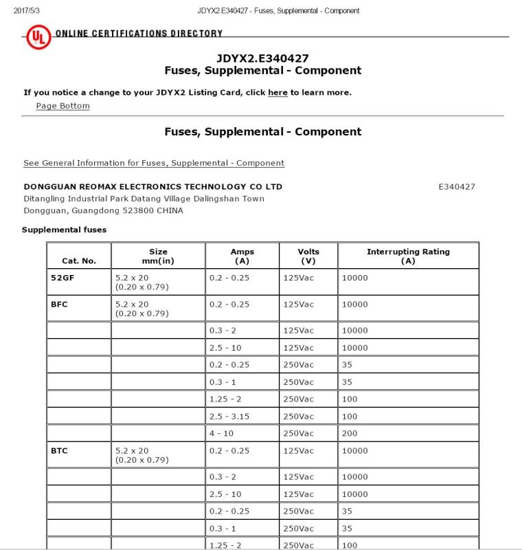 UL - Dongguan Reomax Electronics Technology Co., Ltd.