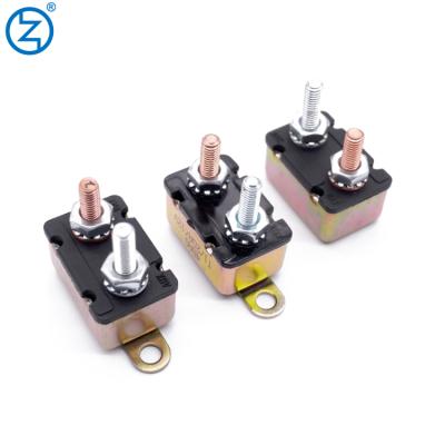 China Miniature Manual Reset Type Automotive Circuit Breaker Blade Shape Auto Reset Stud Circuit Breaker Plastic Or Metal Car Circuit Breaker for sale