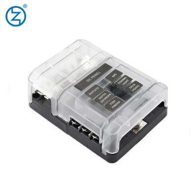 China Automotive Yacht/RV Car LED Warning Auto Negative Fuse Distribution Box Buss Bar Fuse Holder ATC ATC St Blade Fuse Block Negative for sale